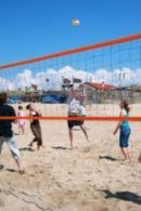 Zeskamp op het strand van Egmond aan Zee